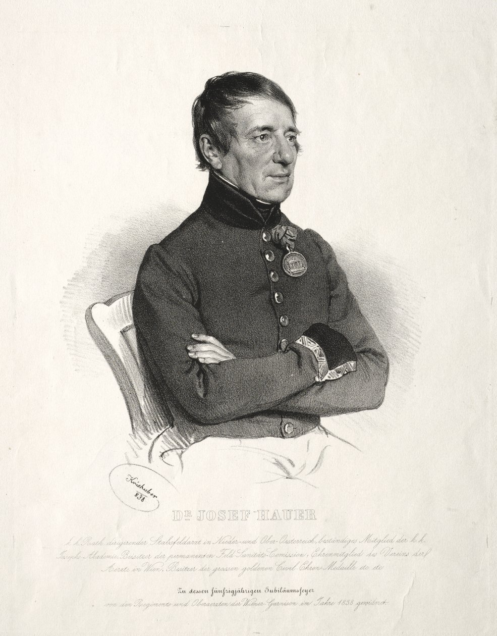 Dr. Jospeh Hauer by Joseph Kriehuber