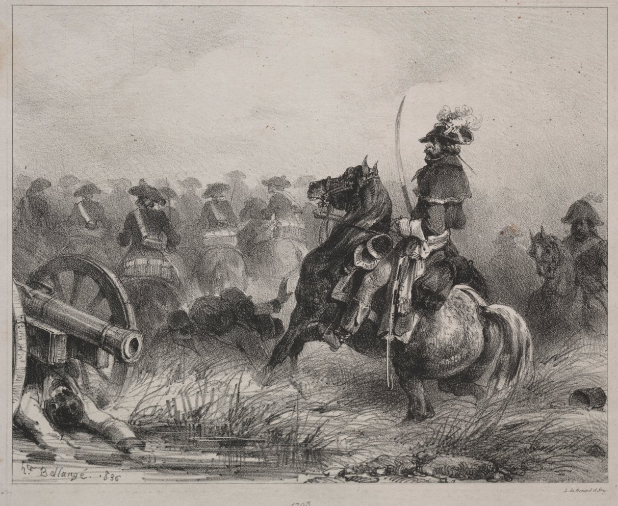 Süvari Sahnesi by Joseph Louis Hippolyte Bellange