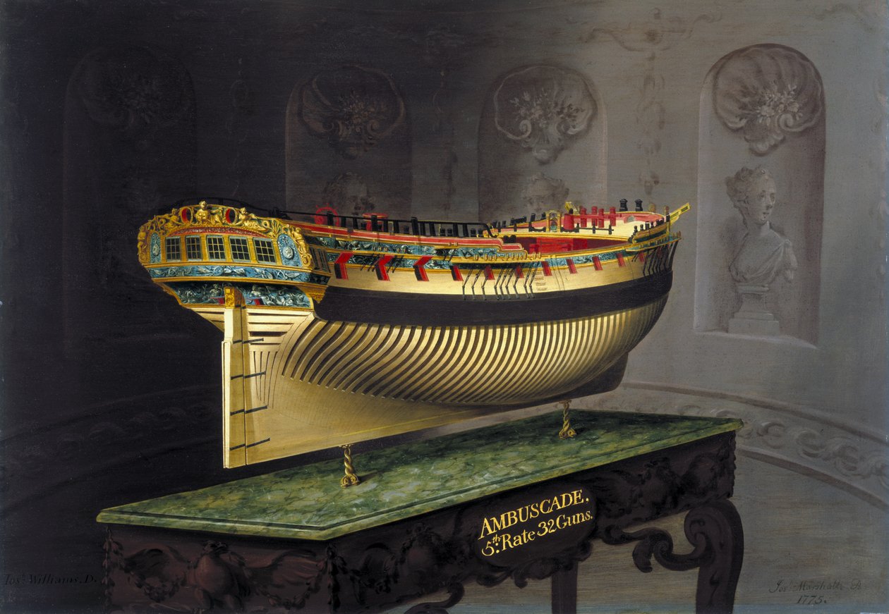 HMS Ambuscade, 1775 by Joseph Marshall
