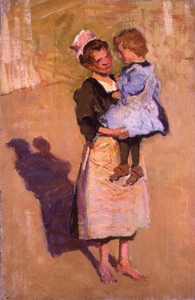 Nursemaid (tuval üzerine yağlı boya) by Joseph Milner Kite