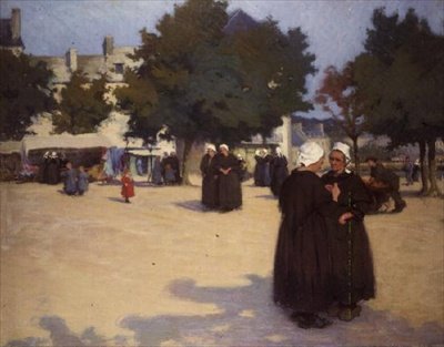 Köy Meydanı, Brittany by Joseph Milner Kite