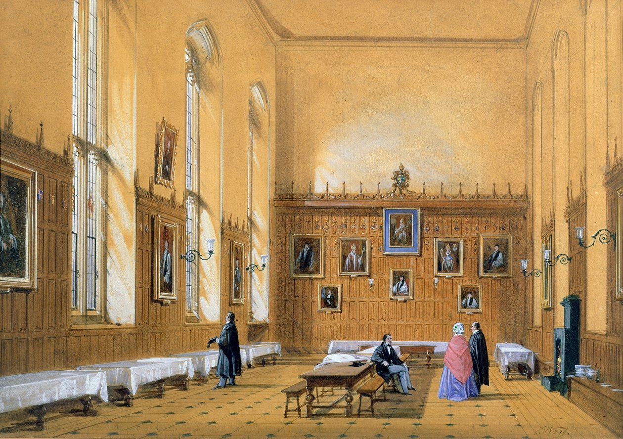 Yeni Kolej Salonu, 1858 by Joseph Nash