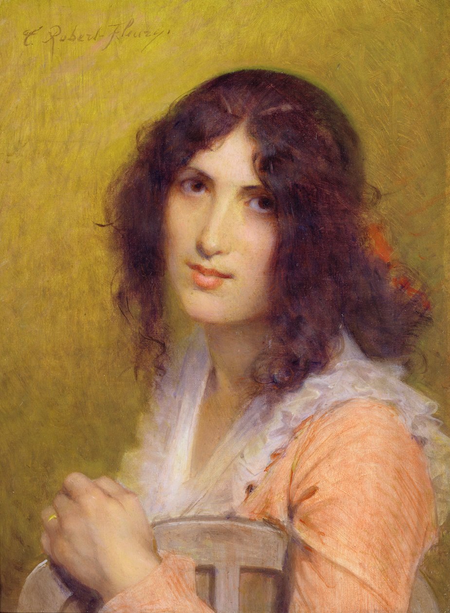 Carmella (kağıt üzerinde pastel) by Joseph Nicolas Robert Fleury