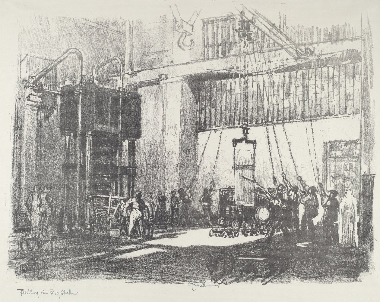 Büyük Kabuğu Şişelemek, 1916. by Joseph Pennell