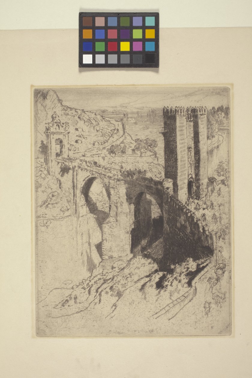 Alcantara Köprüsü (gravür) by Joseph Pennell