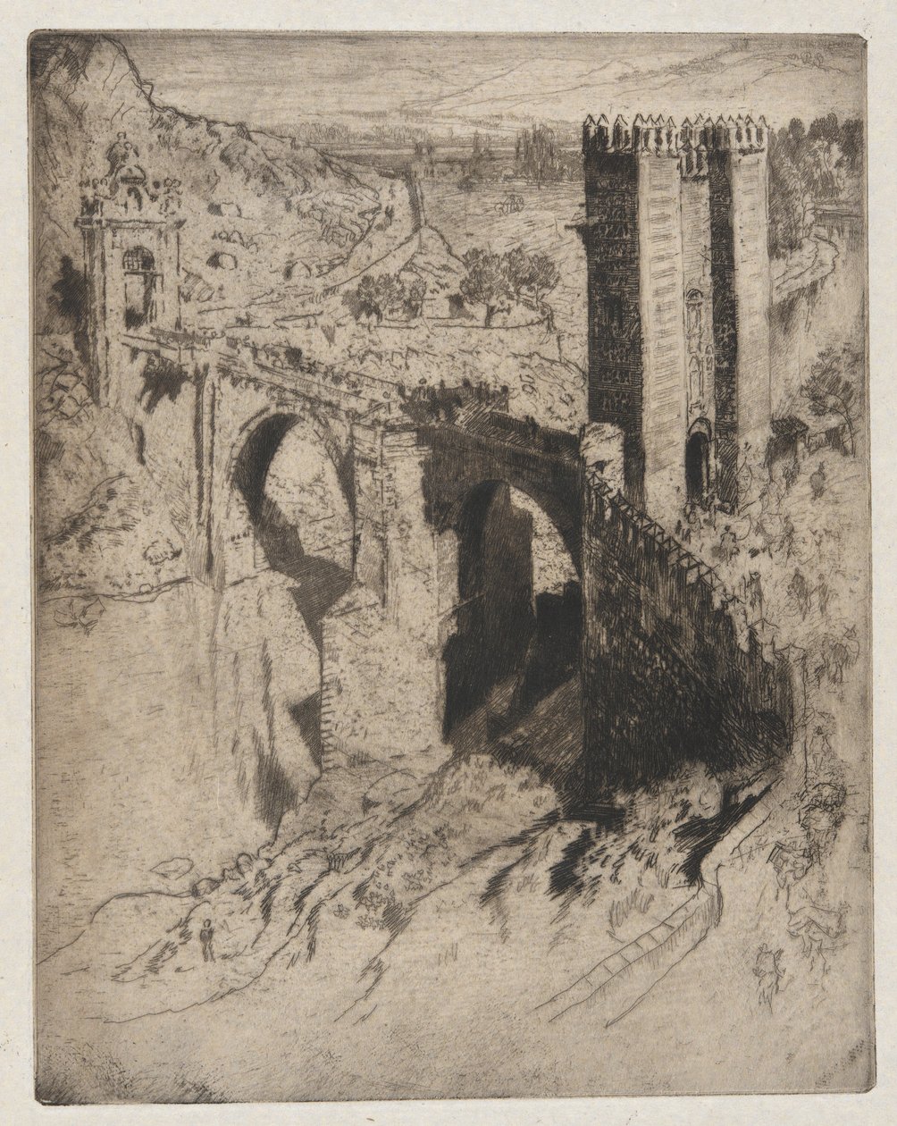 Alcantara Köprüsü by Joseph Pennell