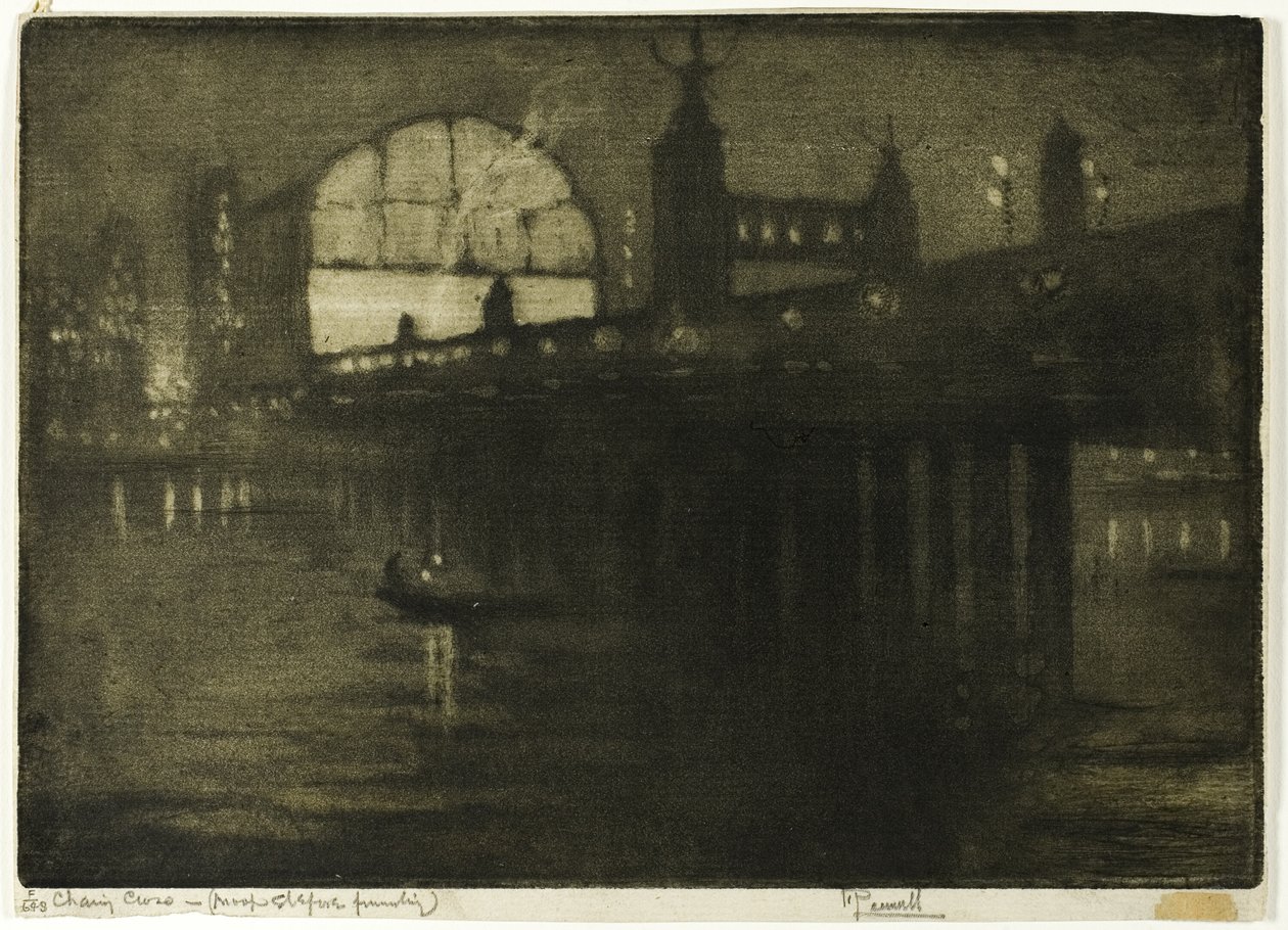 Geceleri Charing Cross by Joseph Pennell