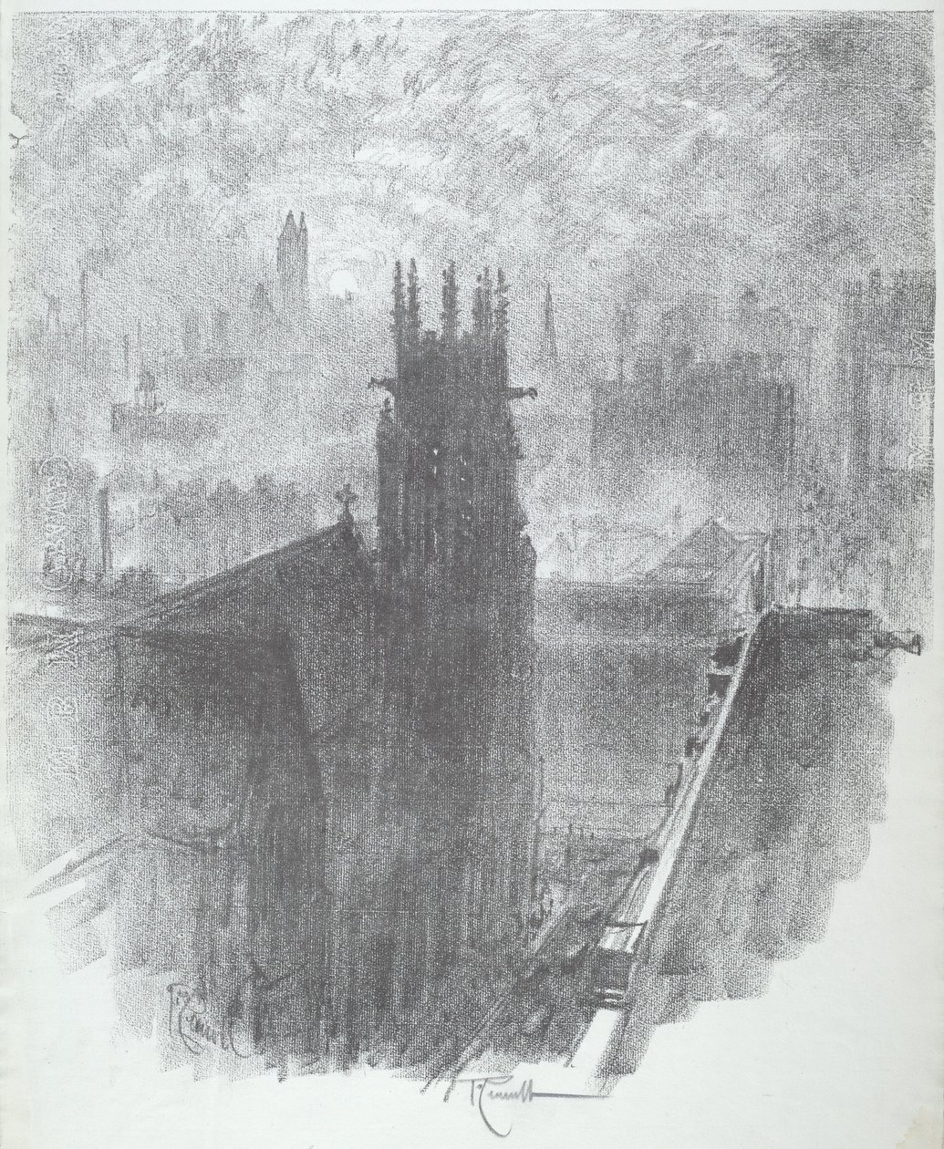 İsa Kilisesi, St.Louis by Joseph Pennell