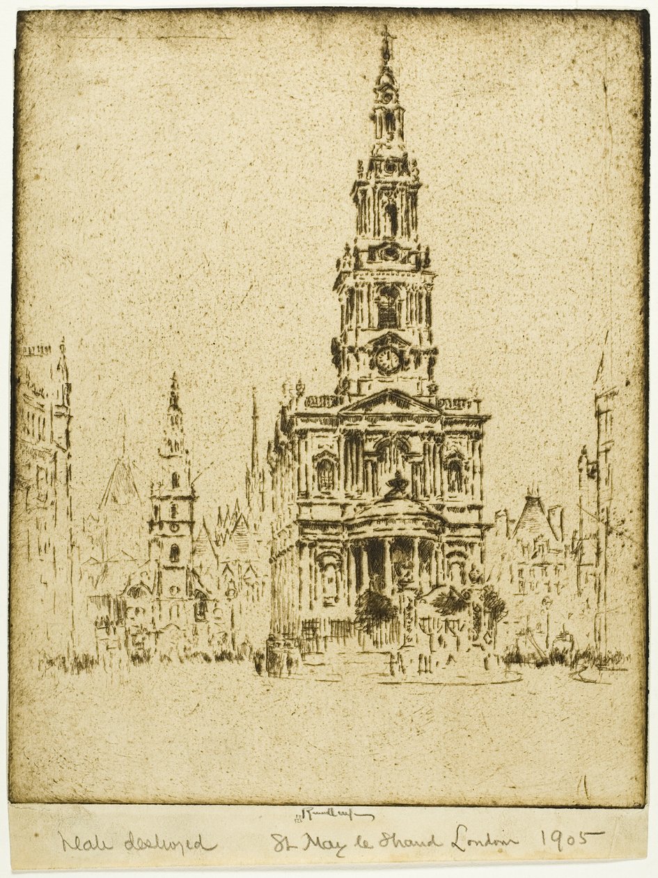 Aziz Mary-le-Strand Kilisesi by Joseph Pennell