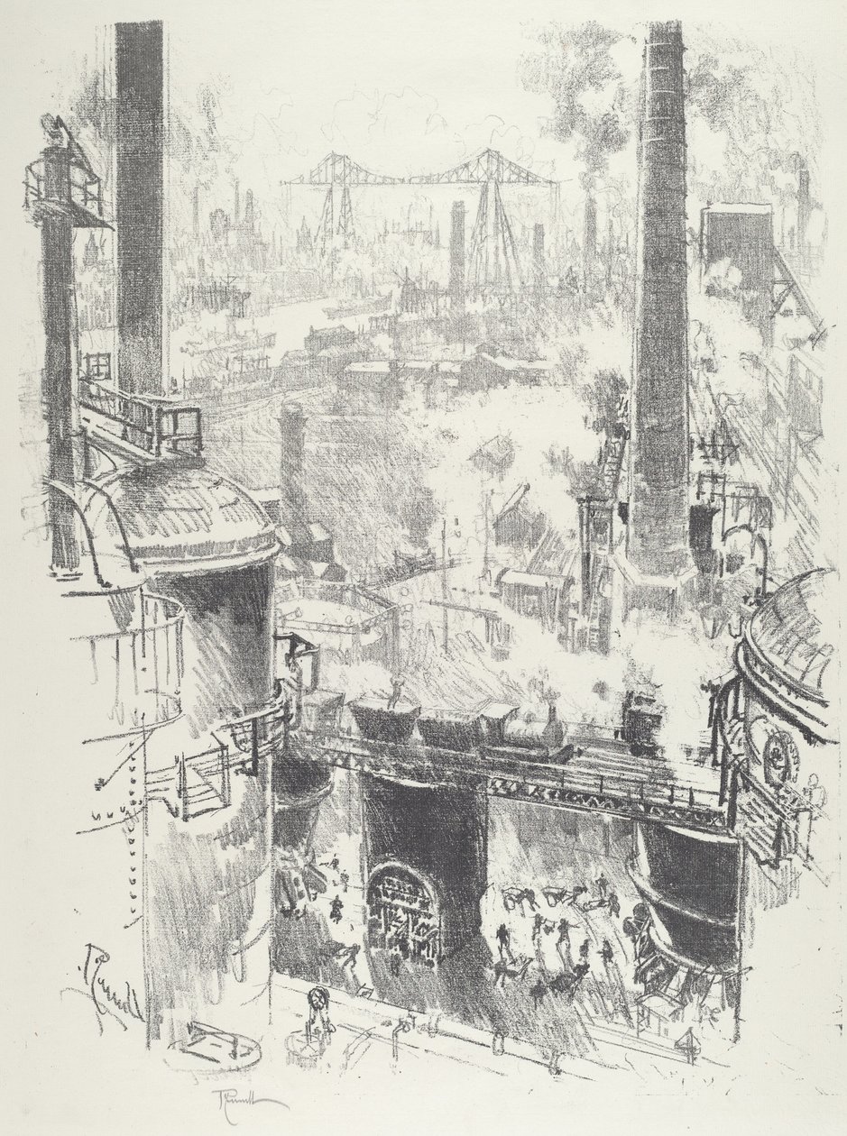 Fırınların Tepelerinden, 1916. by Joseph Pennell