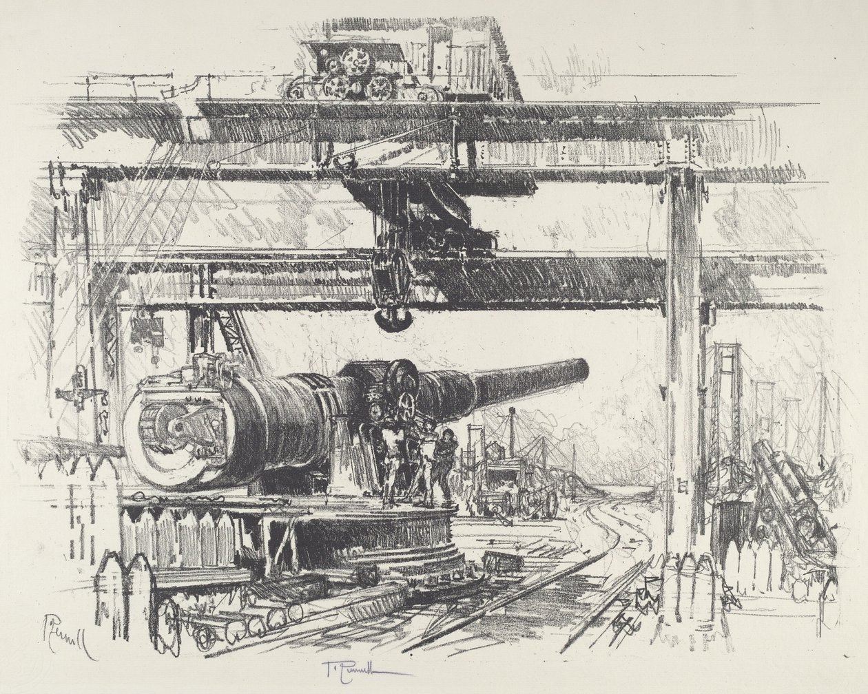 Silah Testi, 1916. by Joseph Pennell