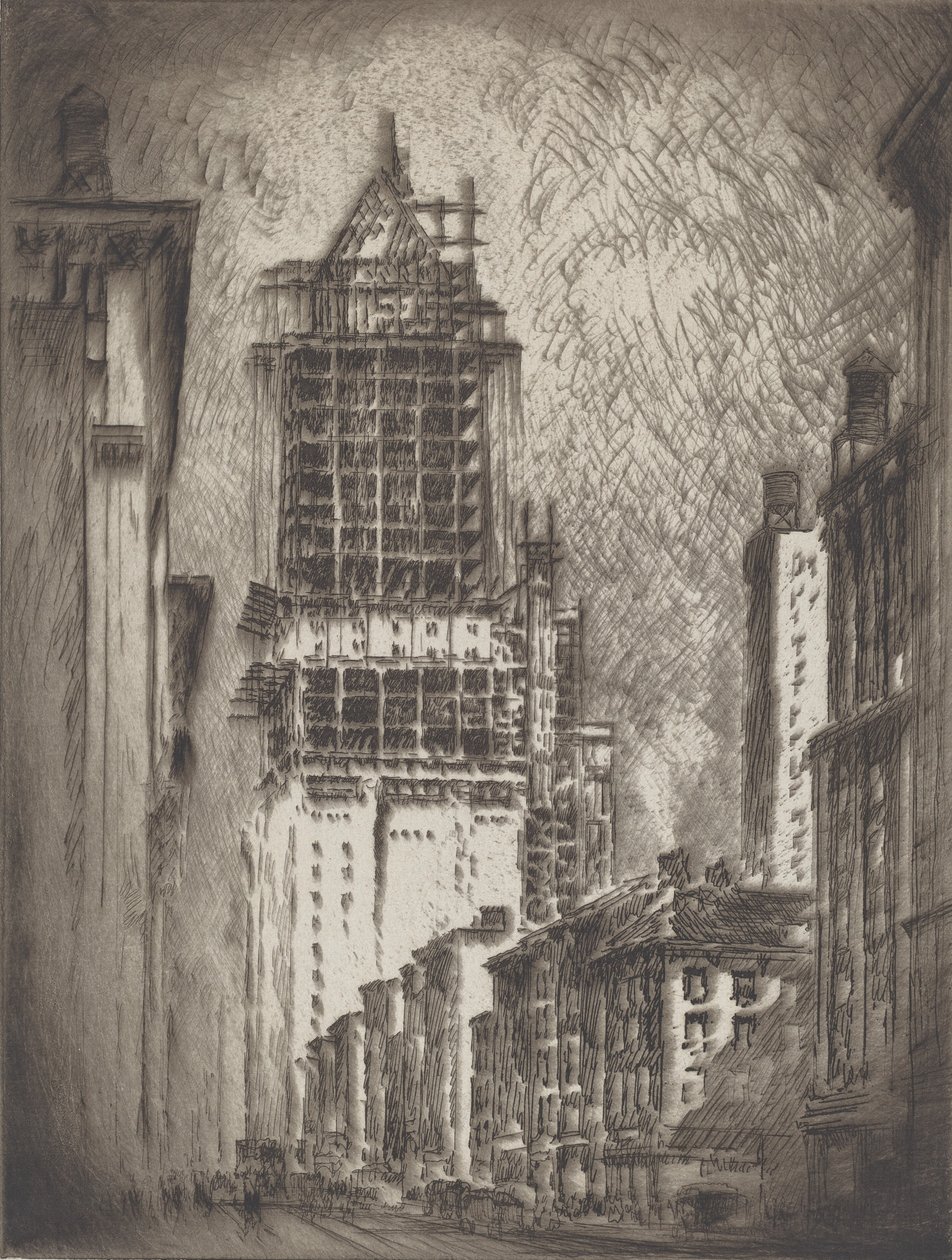 Beyler için Konaklama, 1923. by Joseph Pennell