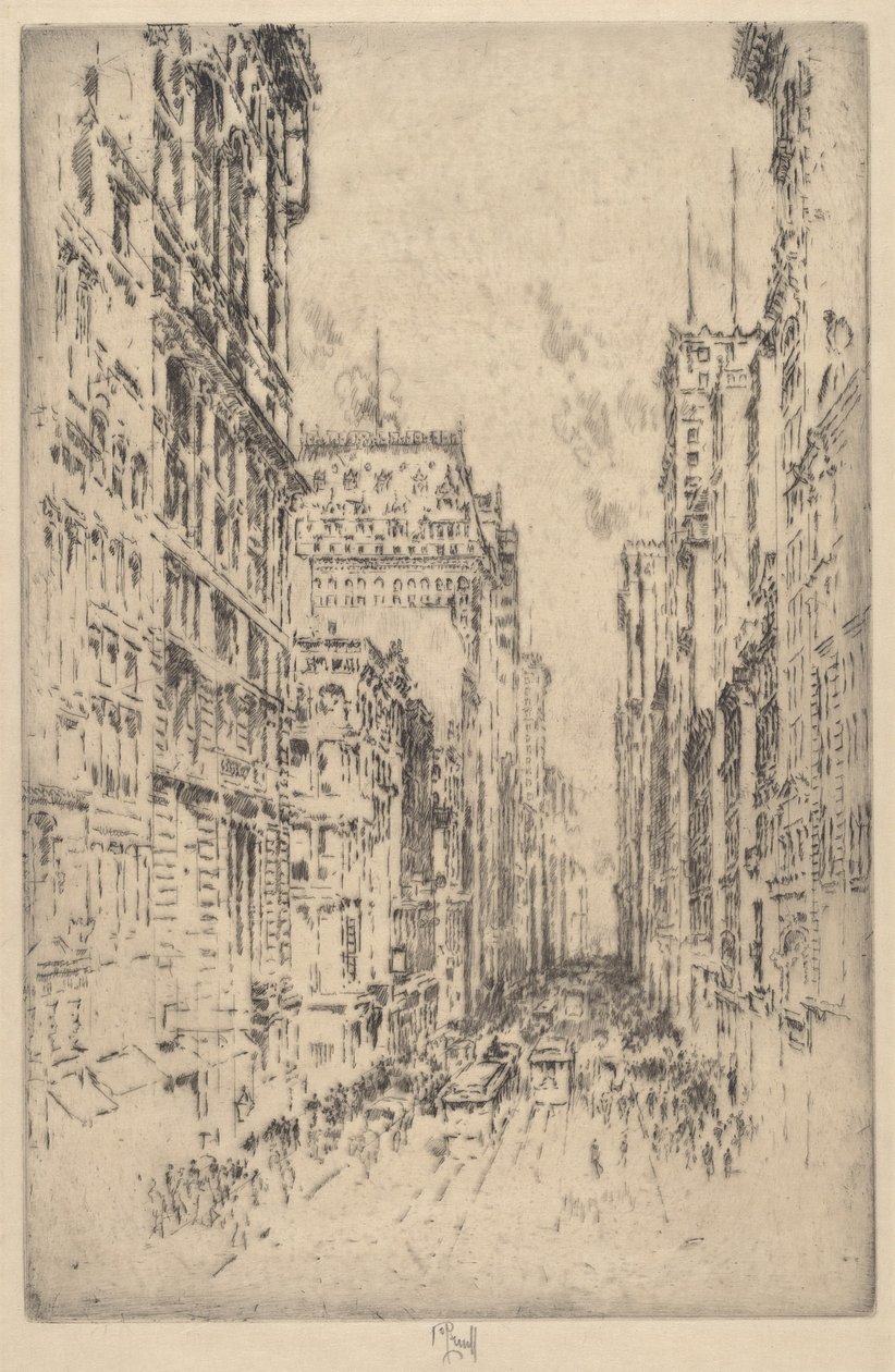 Aşağı Broadway by Joseph Pennell