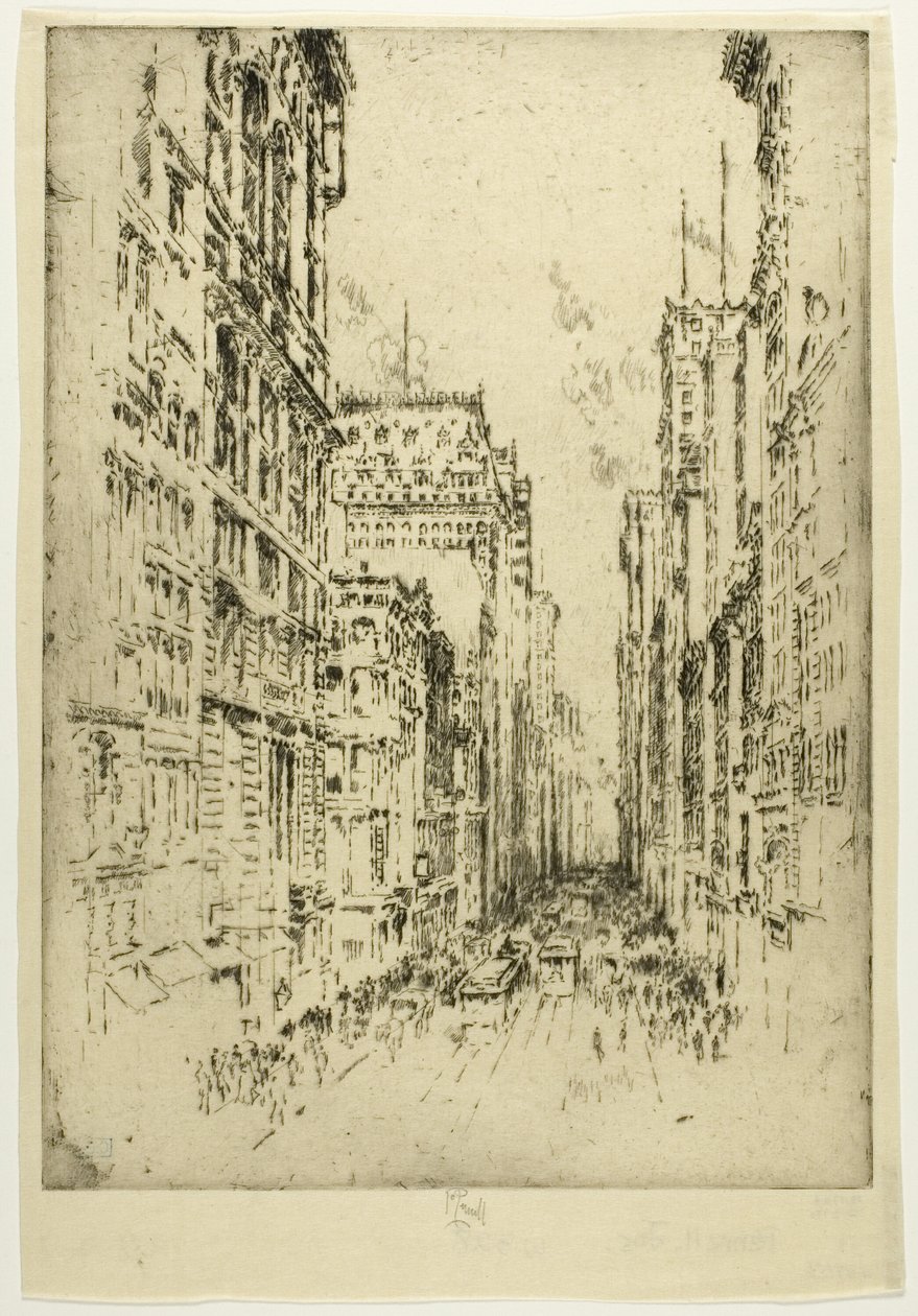 Aşağı Broadway by Joseph Pennell