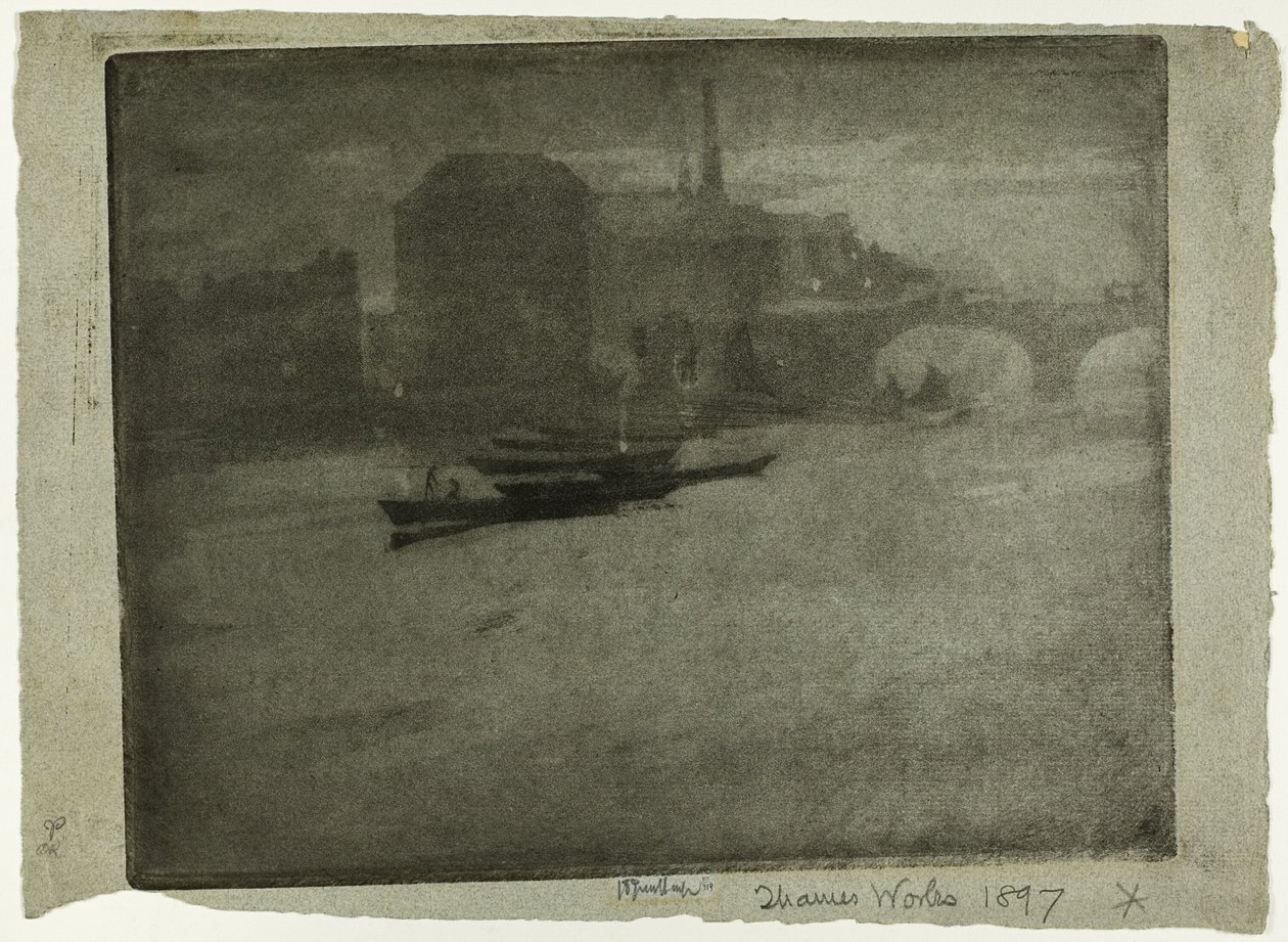 Thames üzerinde sis by Joseph Pennell