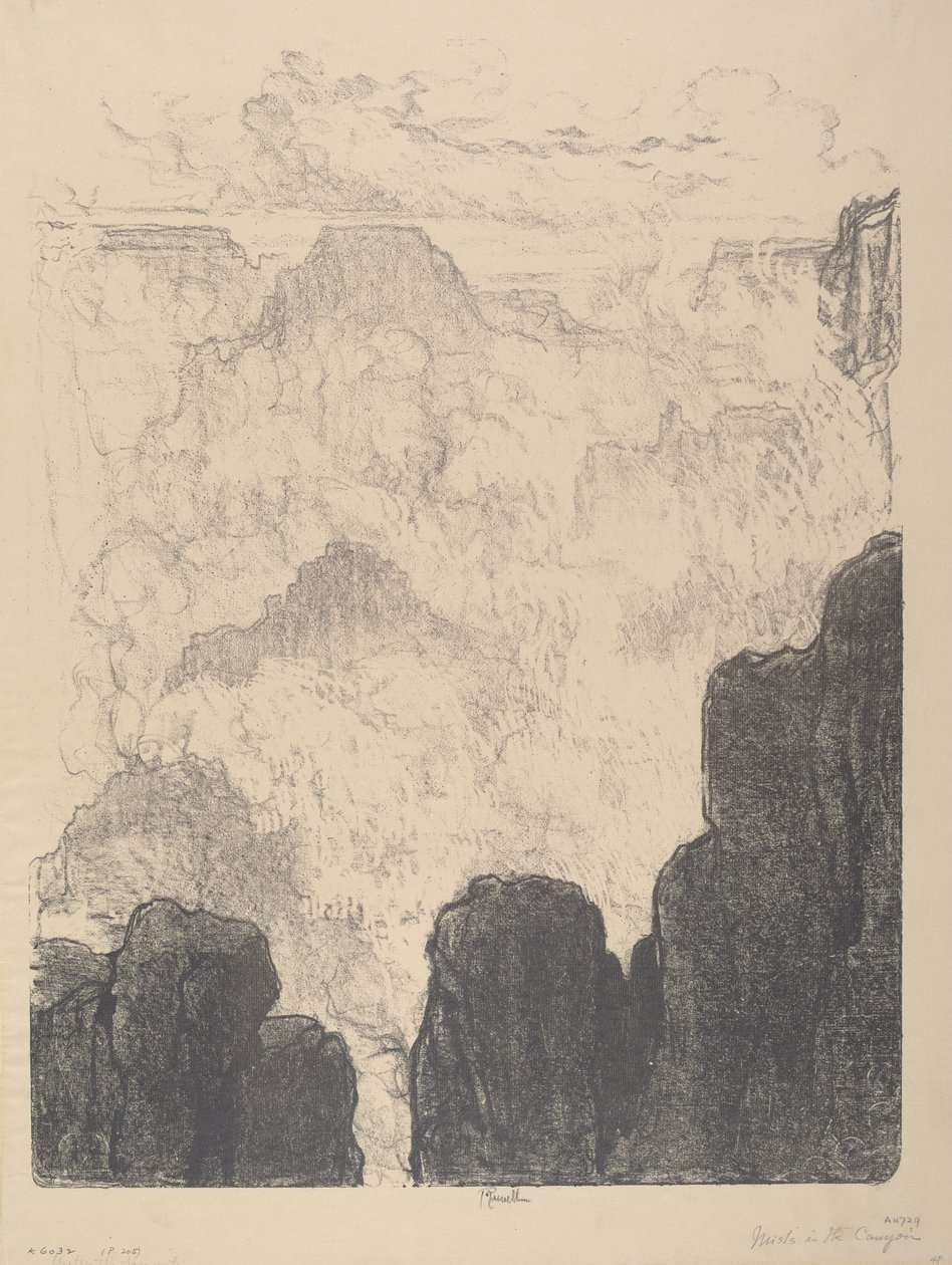 Kanyondaki Sisler, No.II, 1912. by Joseph Pennell