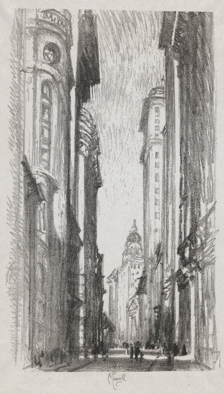 Nassau Caddesi, Iconophie Club Koleksiyonunda 5. by Joseph Pennell