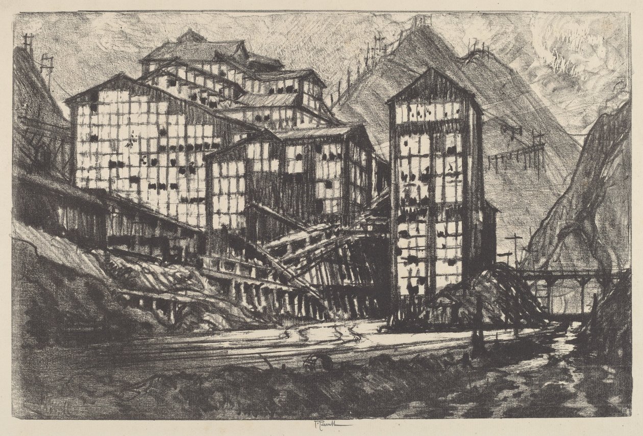 Eski Milyon Göz, 1910. by Joseph Pennell