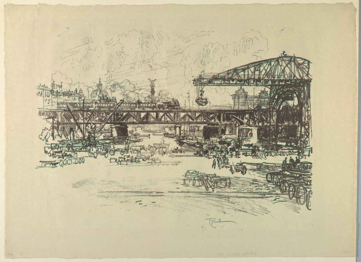 Tren İstasyonu, Berlin by Joseph Pennell