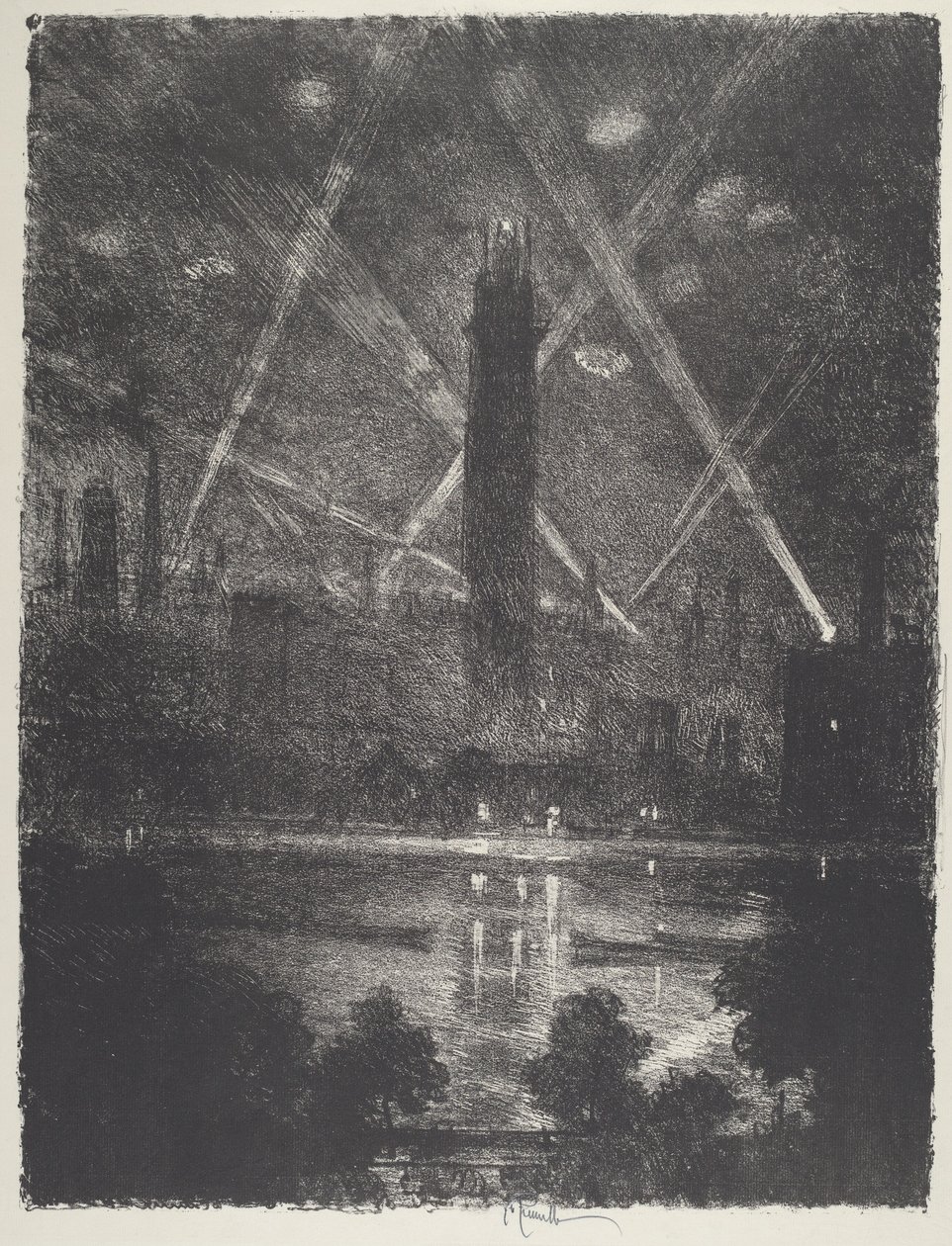 atış, 1916. by Joseph Pennell