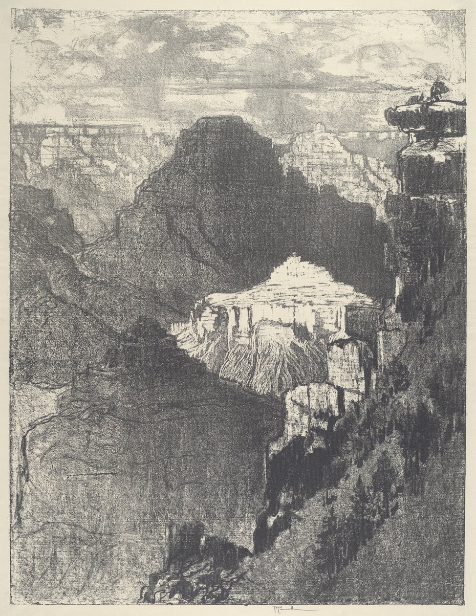 Kara Dağın Altındaki Şehir by Joseph Pennell