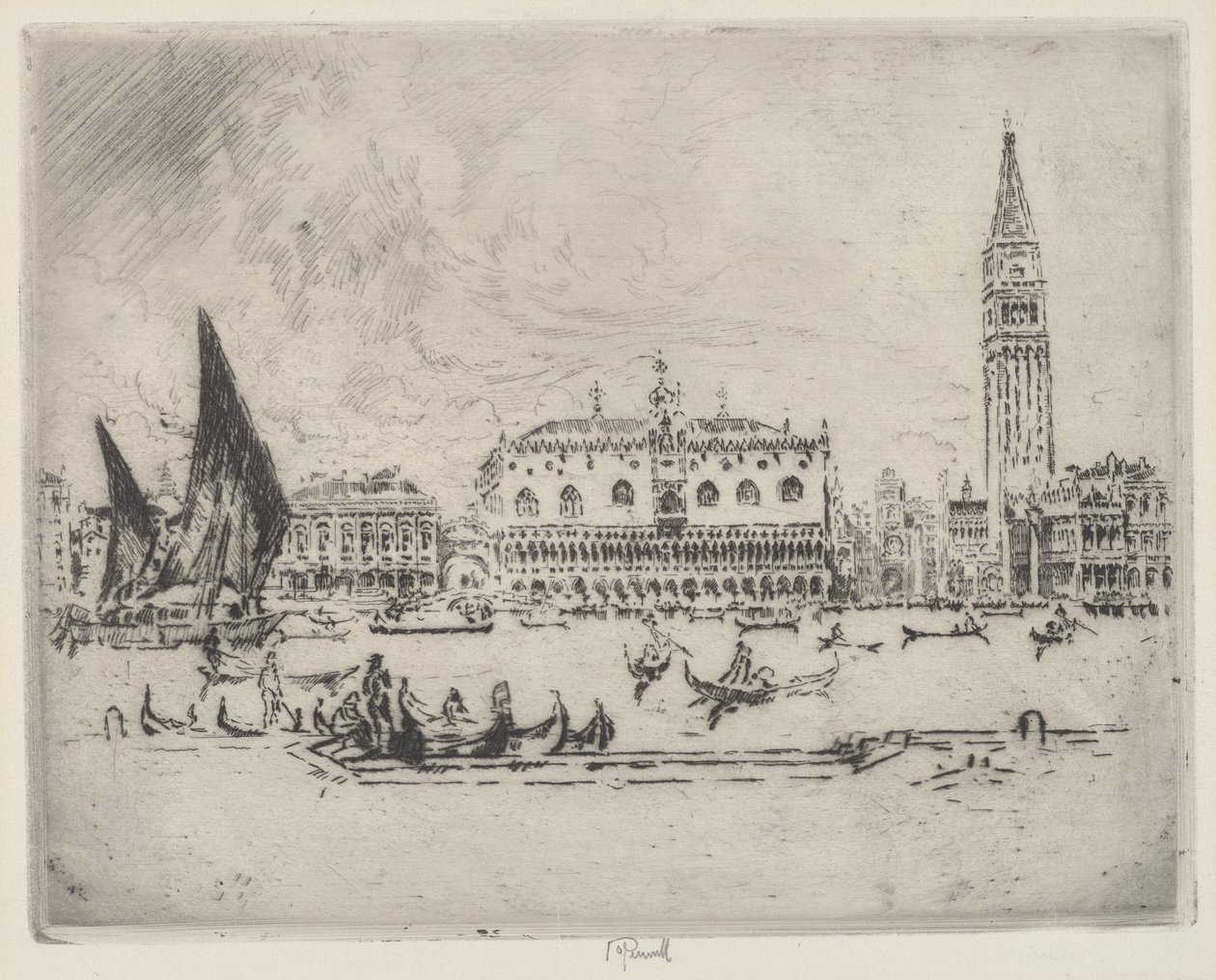 Doge Sarayı by Joseph Pennell