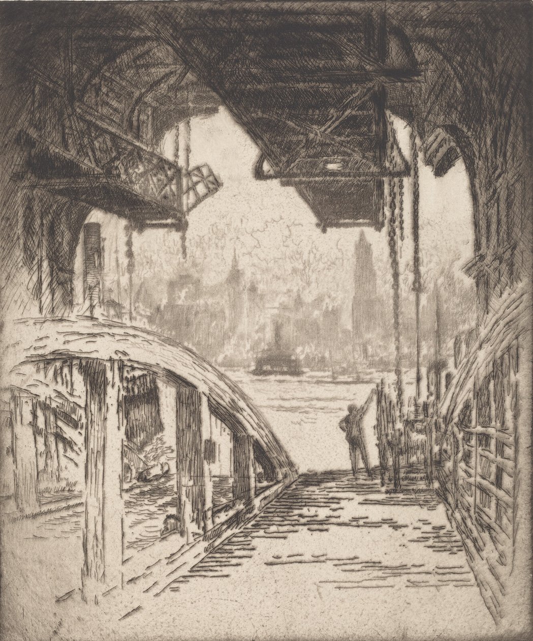 Vapur Köşkü, 1919. by Joseph Pennell