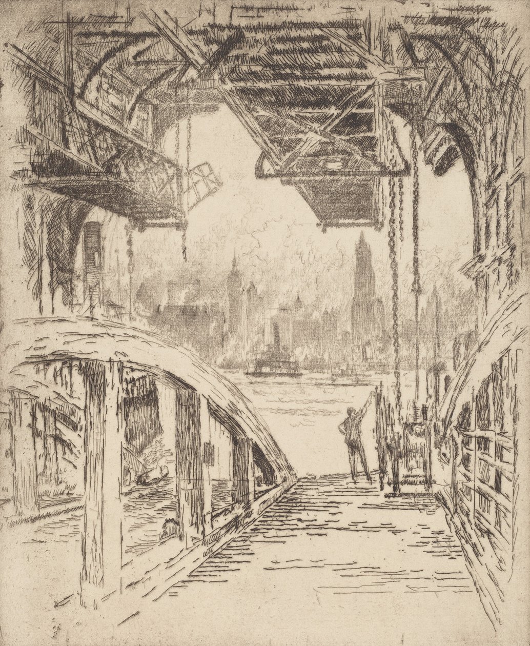 Vapur Köşkü, 1919. by Joseph Pennell