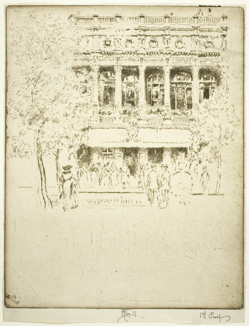 Garrick Tiyatrosu by Joseph Pennell
