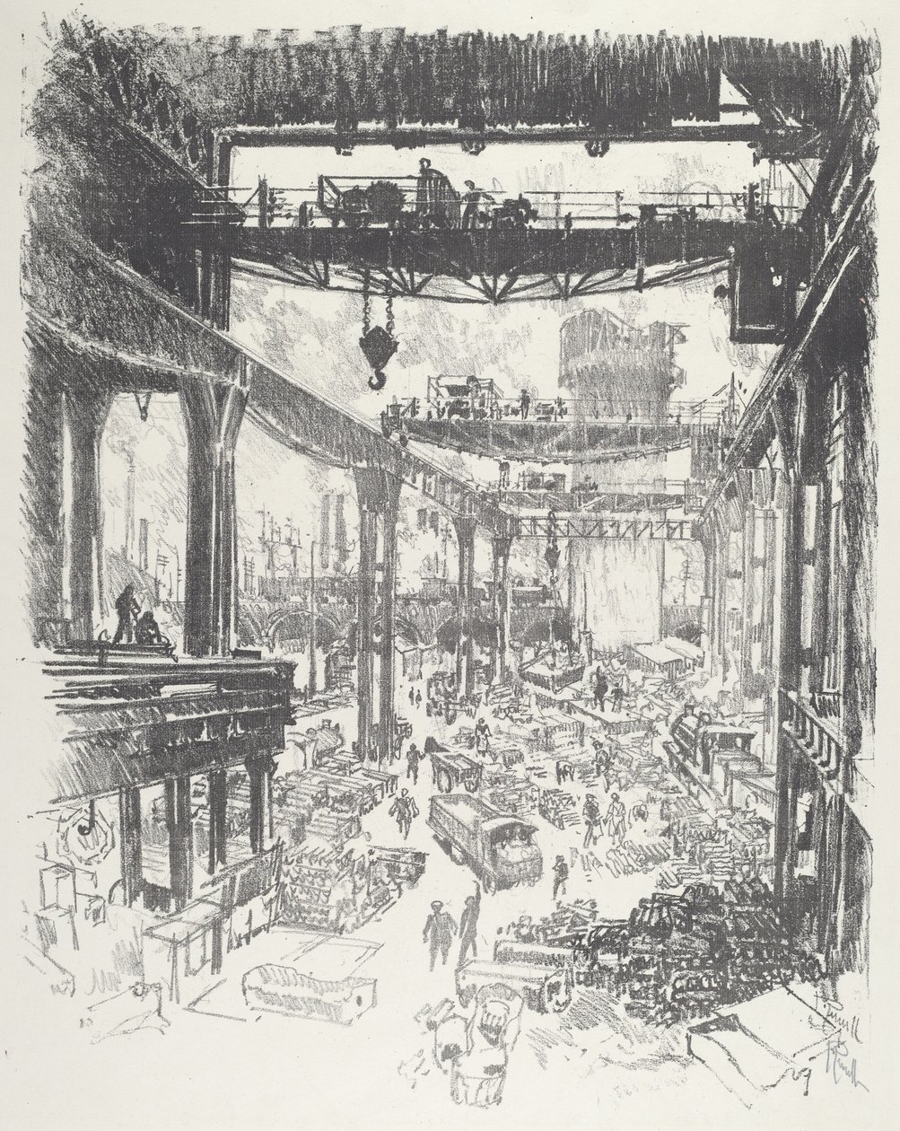 Büyük Kule: Dökme Demir, 1916. by Joseph Pennell