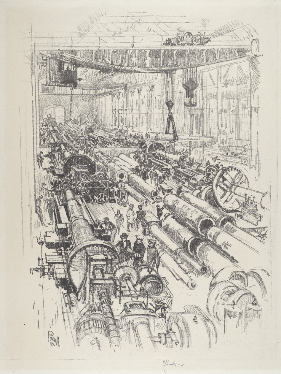 Silah Dükkanı, 1916. by Joseph Pennell