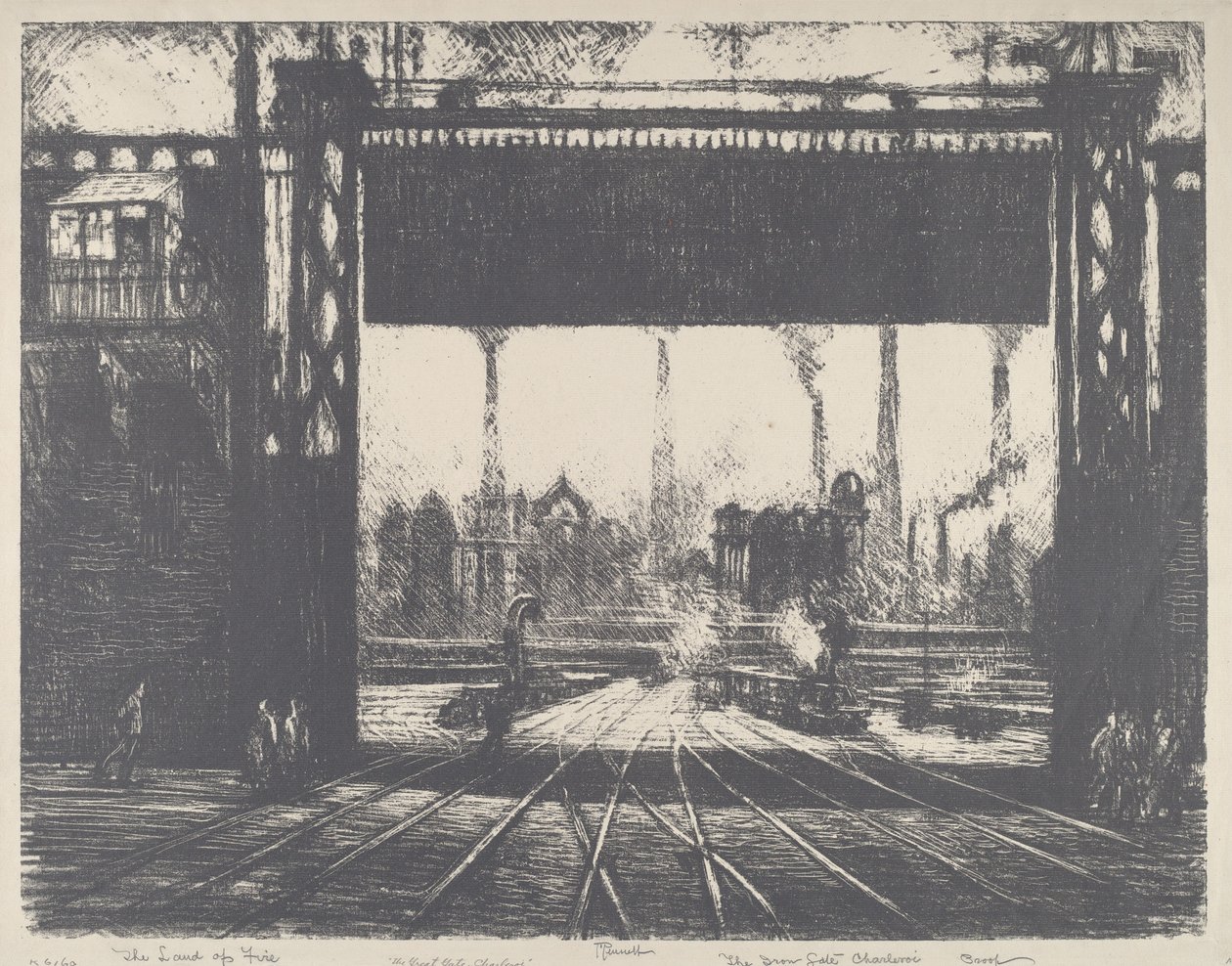 Demir Kapı, Charleroi, 1911. by Joseph Pennell