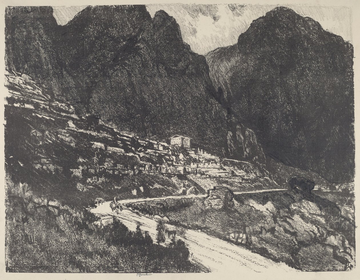Parlayan Kayalar, Delphi by Joseph Pennell