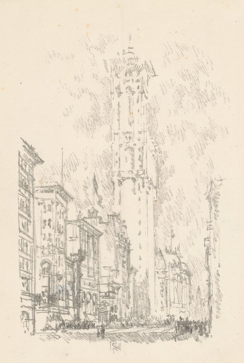 Times Binası, 1904. by Joseph Pennell
