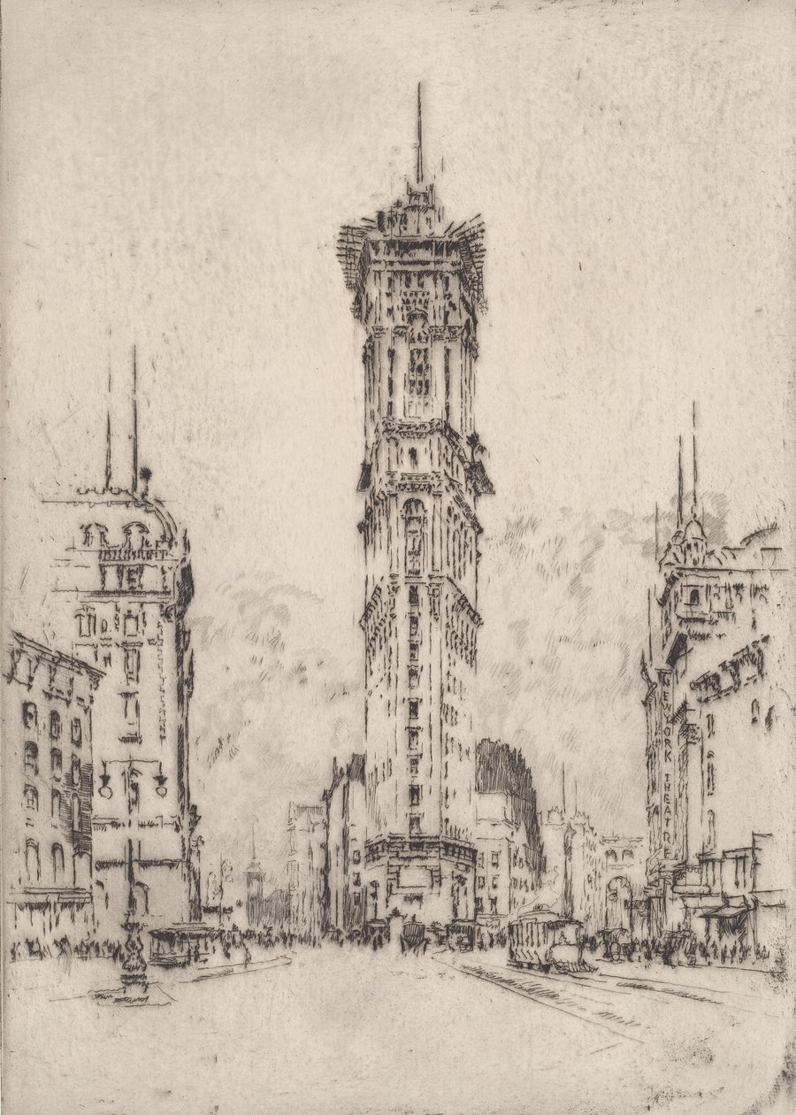 Times Binası, 1904. by Joseph Pennell