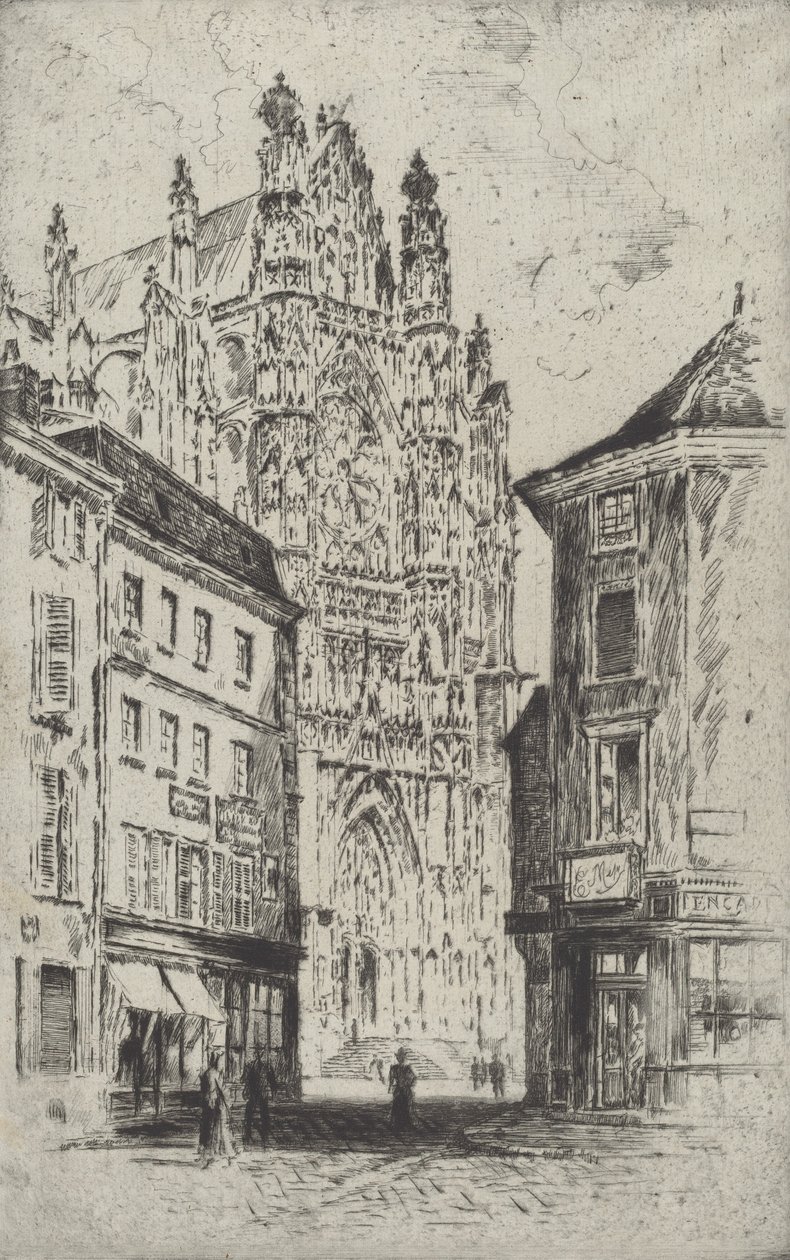 Transept, Beauvais, 1907. by Joseph Pennell