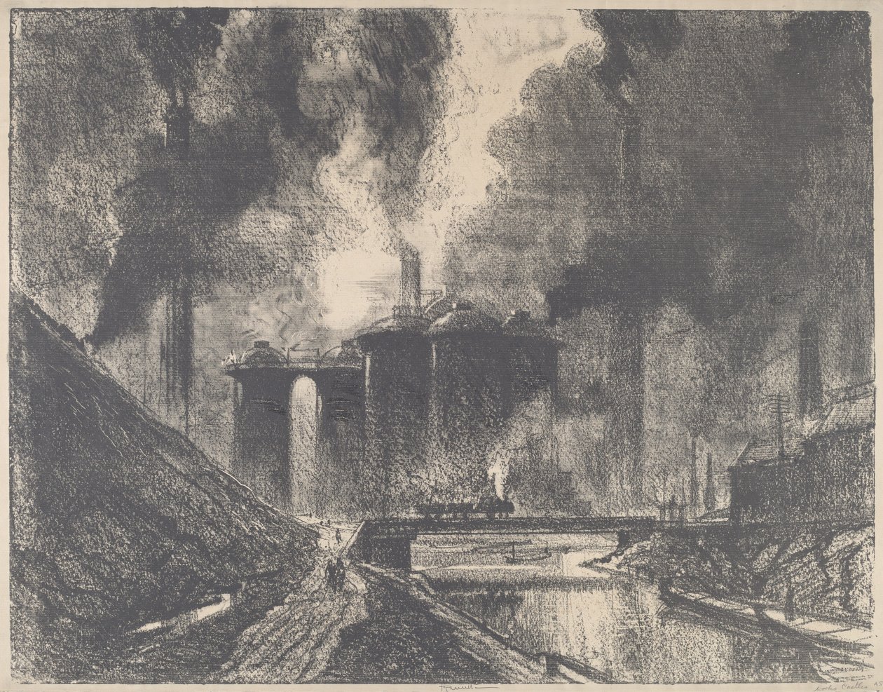 İş Kaleleri, Wolverhampton, 1912. by Joseph Pennell