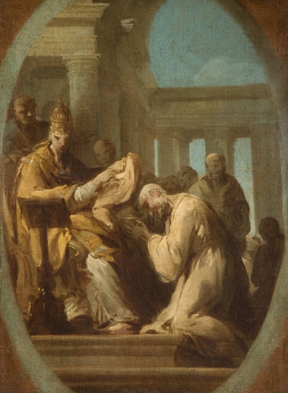 Tanımlanamayan Papalık Töreni, 1744-48. by Joseph Siffred Duplessis