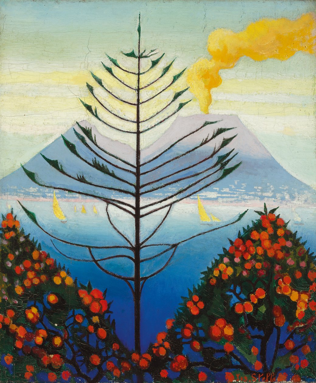 Capri (tuval üzerine yağlı boya) by Joseph Stella