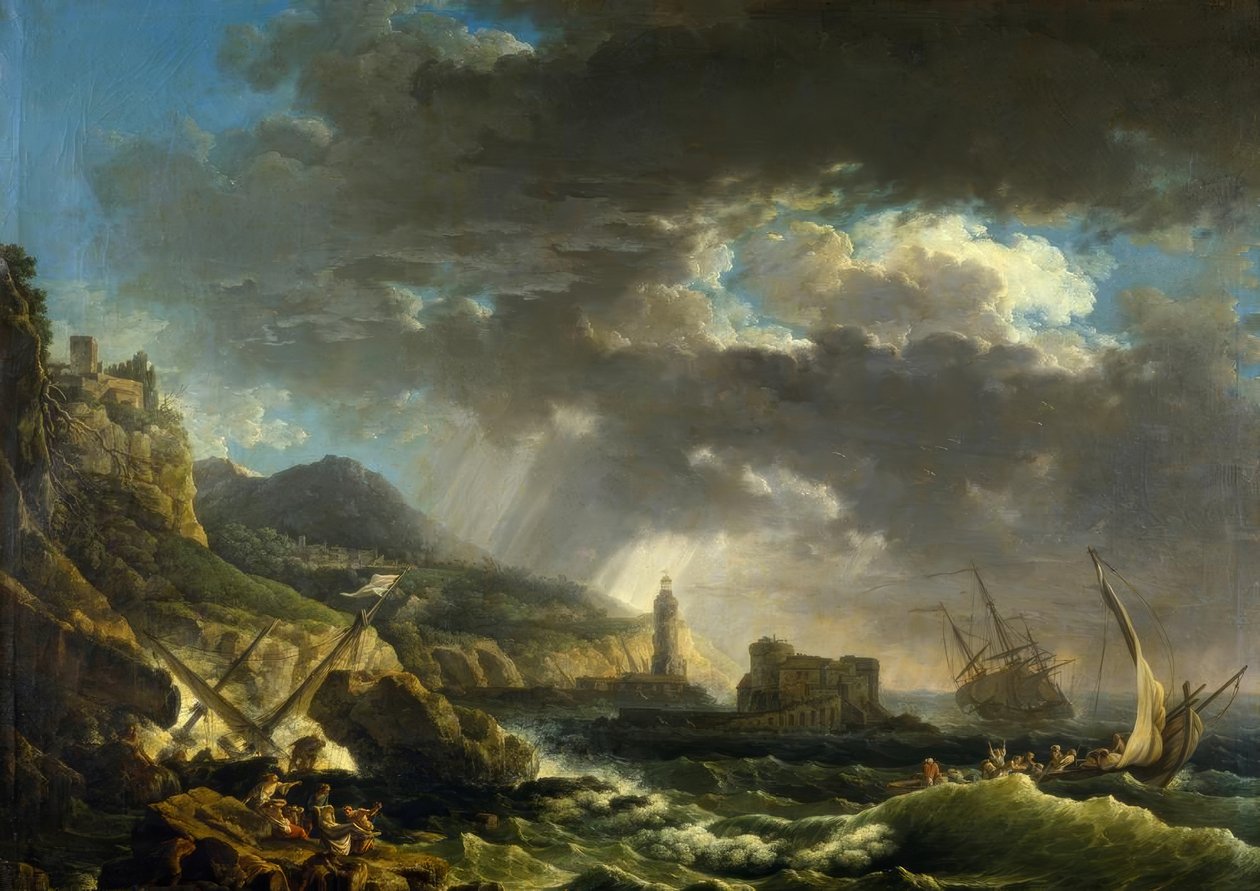 gemi enkazı by Claude Joseph Vernet