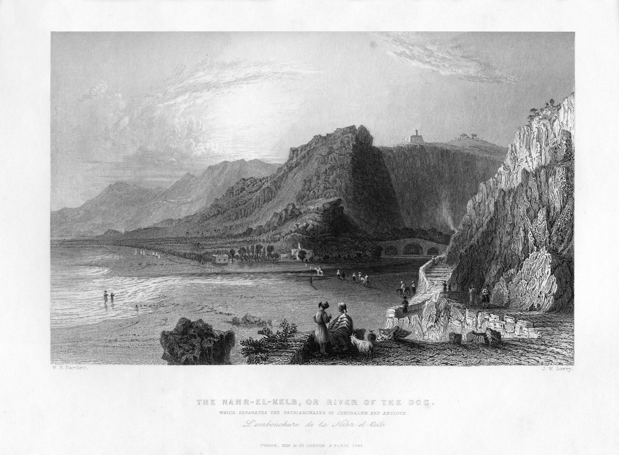 Nehir Köpek Nehri, Lübnan, 1841. by Joseph Wilson Lowry