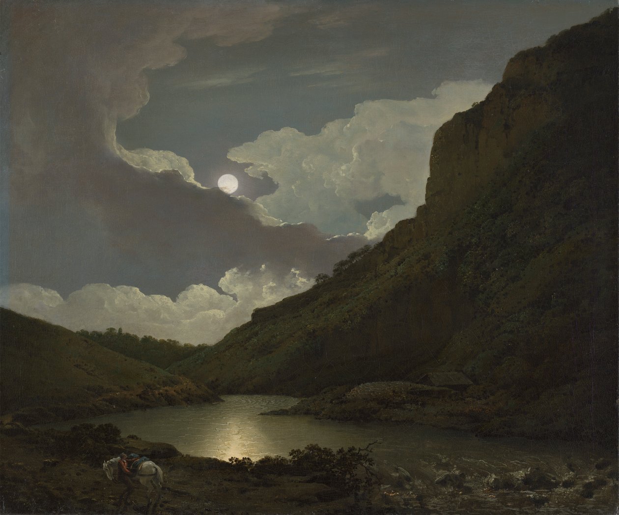 Moonlight tarafından Matlock Tor by Joseph Wright of Derby