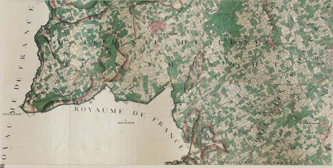 Poperinghe Haritası - Poperinge by Joseph de Ferraris