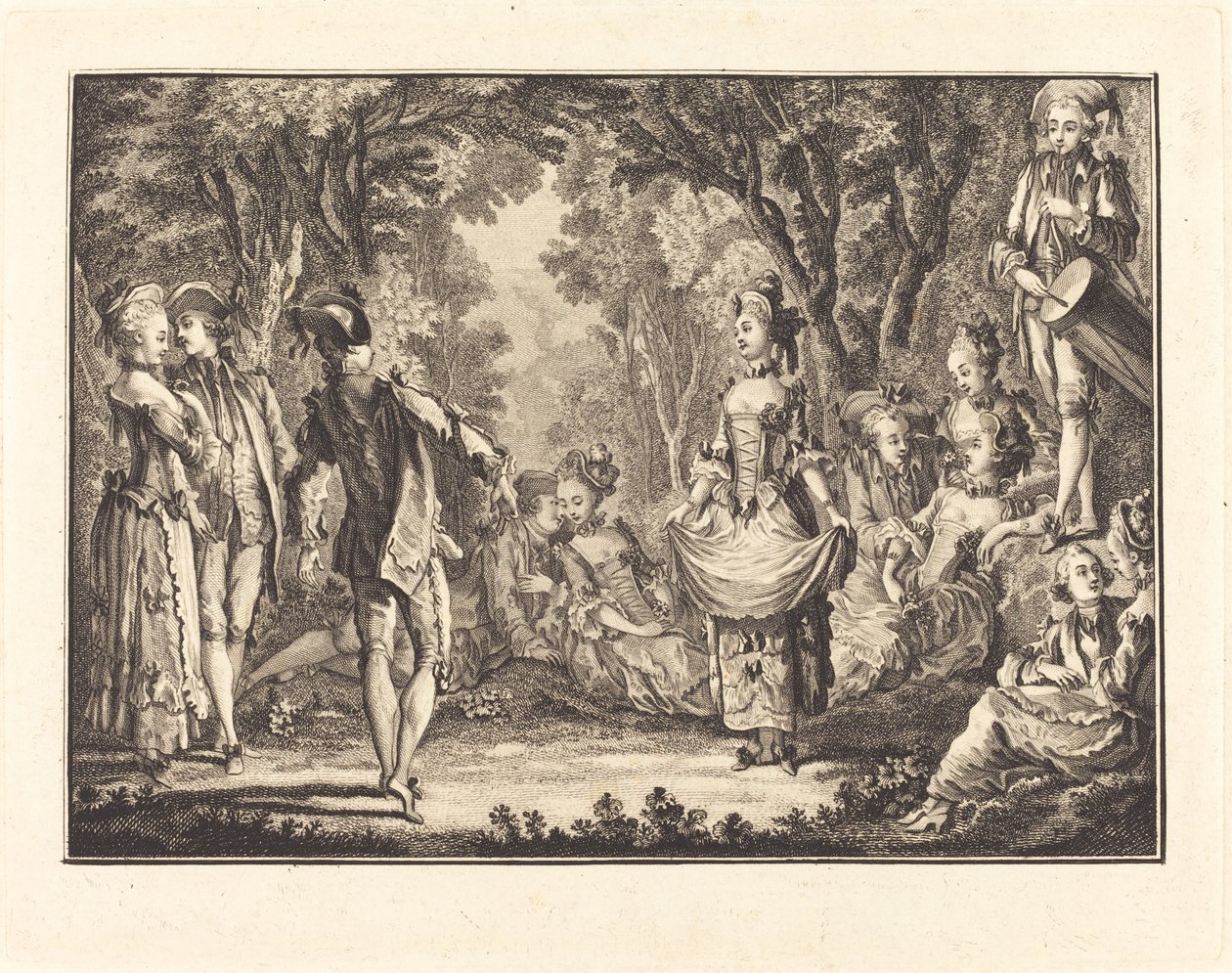 Halk dansı by Joseph de Longueil after Charles Eisen