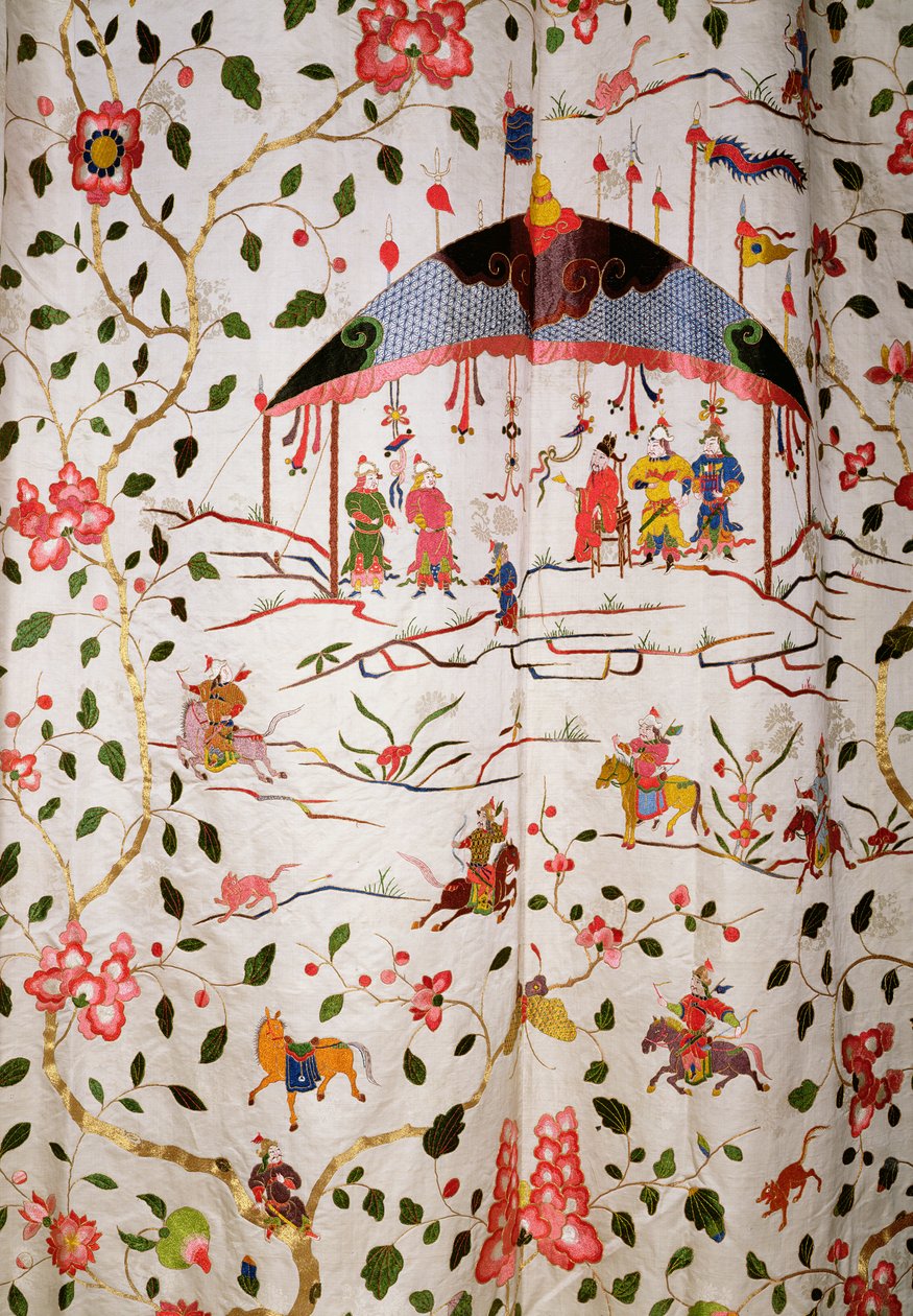 Arabesk tekstil tasarımı, c.1720 (nakış) by Joshua Morris