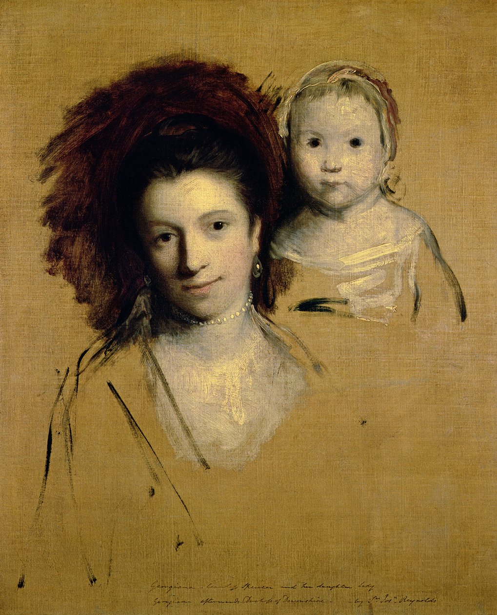 Georgiana, Kontes Spencer ve Kızı Lady Georgiana, Sonradan Devonshire Düşesi, 1759 by Joshua Reynolds
