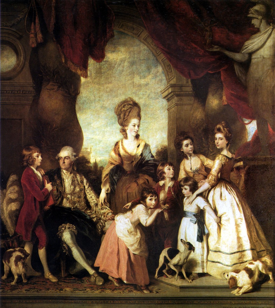 Dördüncü Marlborough Dükü ve ailesi by Joshua Reynolds
