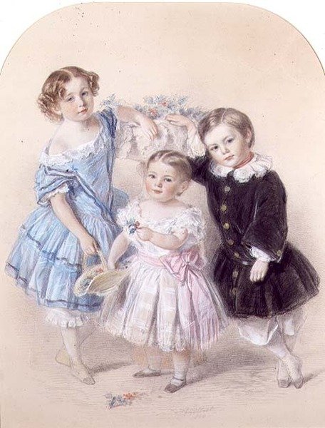 Üç küçük çocuğun portresi by Josiah Gilbert