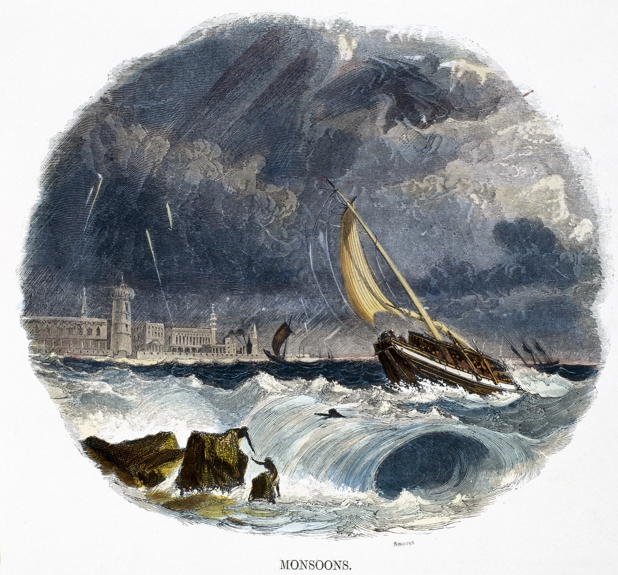 Doğa Olaylarından Musonlar, 1849 by Josiah Wood Whymper