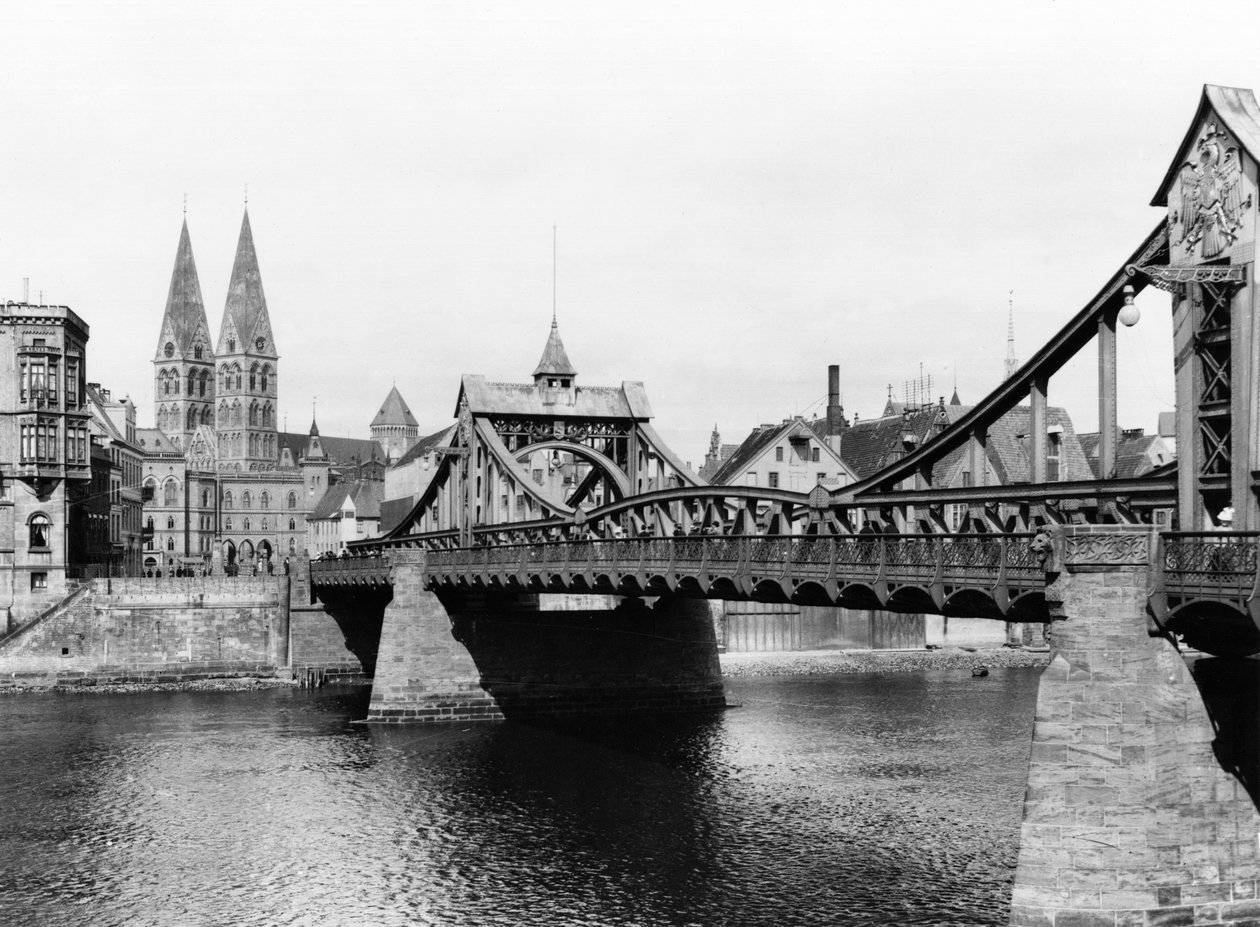 Weser Köprüsü, Bremen, c.1910 by Jousset